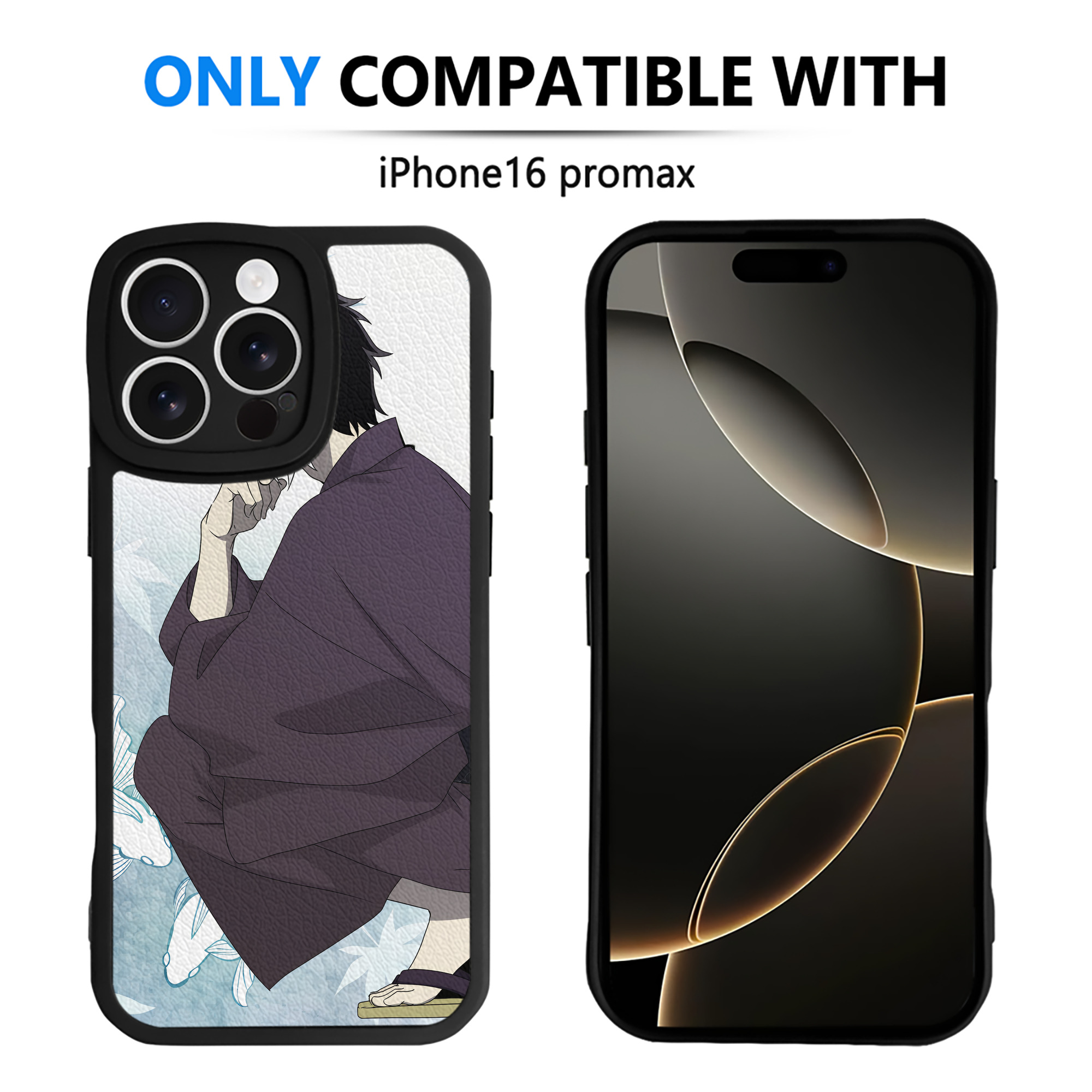 （画像用） 文豪ストレイドッグス Bungo Stray Dogs 【iPhone 16シリーズ対応】シリコンスマホケース（レザー調） 材質：シリコン